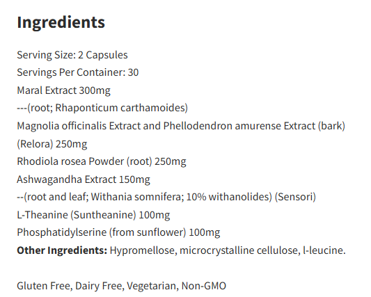 NutriDyn Stress Essentials Cortisol Pro 60Capsules