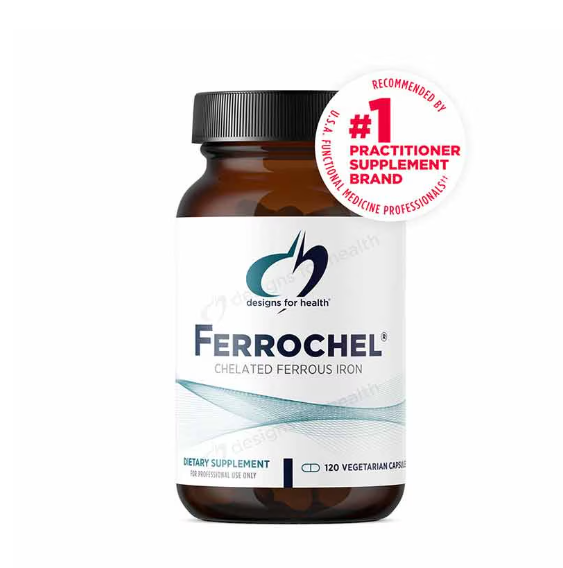 Designs For Health Ferrochel Iron Chelate 120Veg Capsules