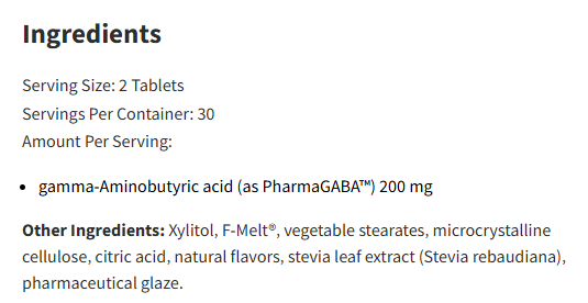 Designs For Health PharmaGABA 60Tablets