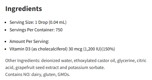 NutriDyn D3 Liquid 1Oz