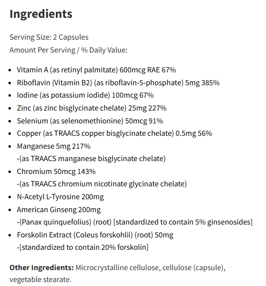 Designs For Health Thyroid Synergy 120Veg Capsules