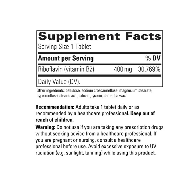 Integrative Therapeutics Riboflavin 400 Mg 30Tablets