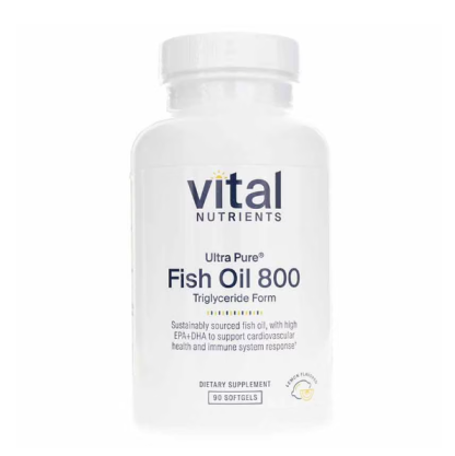 Vital Nutrients Ultra Pure Fish Oil 800 Triglyceride Form 90Capsules