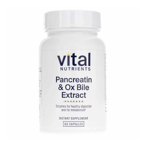 Vital Nutrients Pancreatin & Ox Bile Extract 60Capsules
