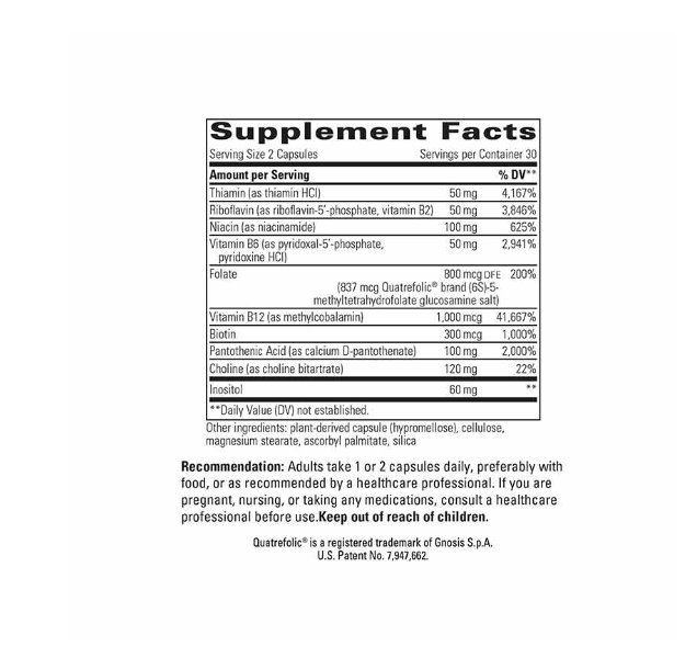 Integrative Therapeutics Active B-Complex 60Veg Capsules