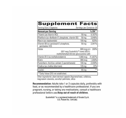 Integrative Therapeutics Active B-Complex 60Veg Capsules