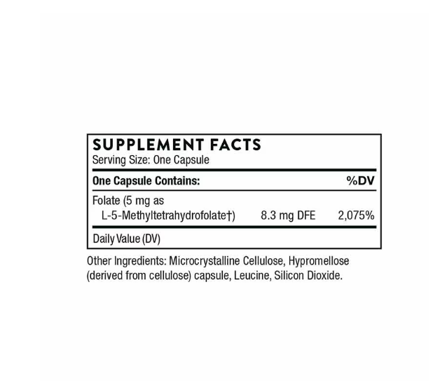  Thorne 5-MTHF 5 Mg 60Capsules