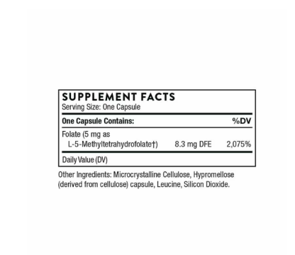  Thorne 5-MTHF 5 Mg 60Capsules