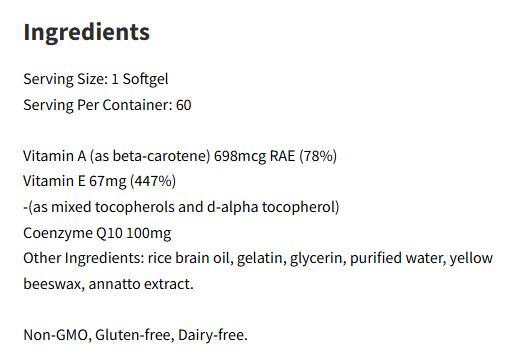 NutriDyn CoQ10 100 Mg  60Softgels