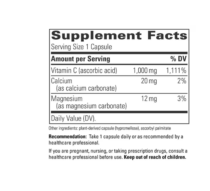  Integrative Therapeutics Buffered Vitamin C 60Veg Capsules