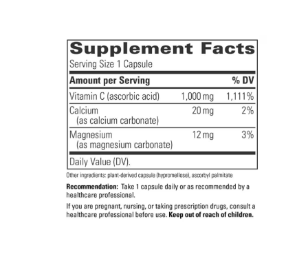  Integrative Therapeutics Buffered Vitamin C 60Veg Capsules