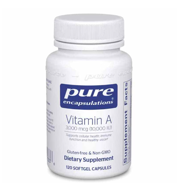 Pure Encapsulations Vitamin A 10,000 IU 120Softgels