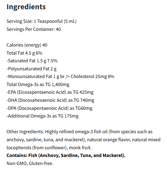  NutriDyn Omega Pure Kids EPA-DHA Liquid 6.7Oz