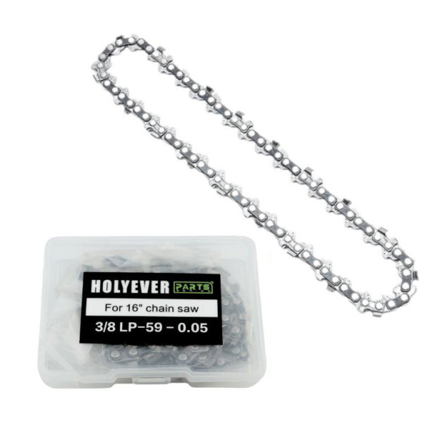 16" Chainsaw Replacement Chain, Universal High Carbon Steel