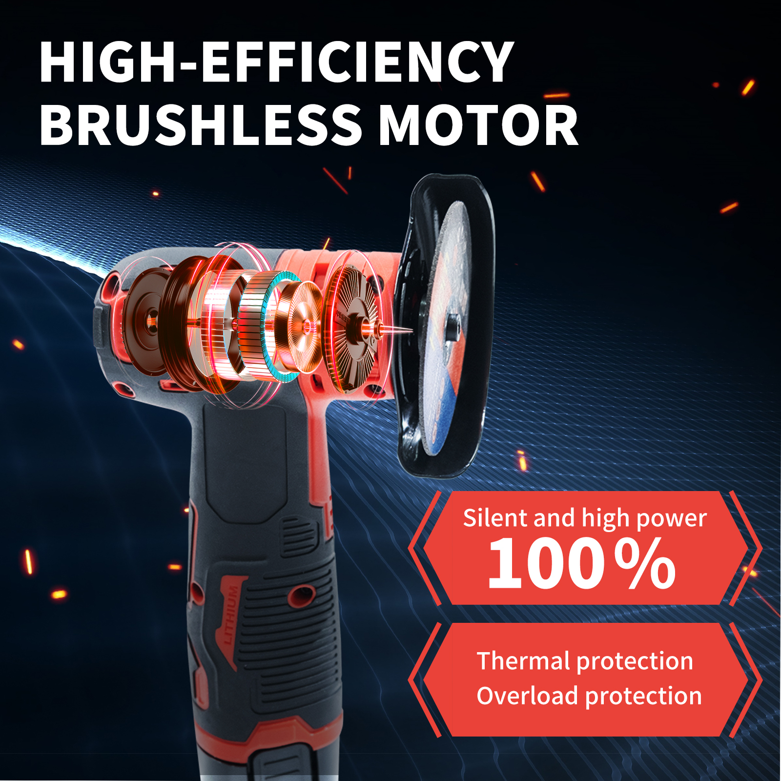 HOLYEVER Cordless Angle Grinder-Holyever
