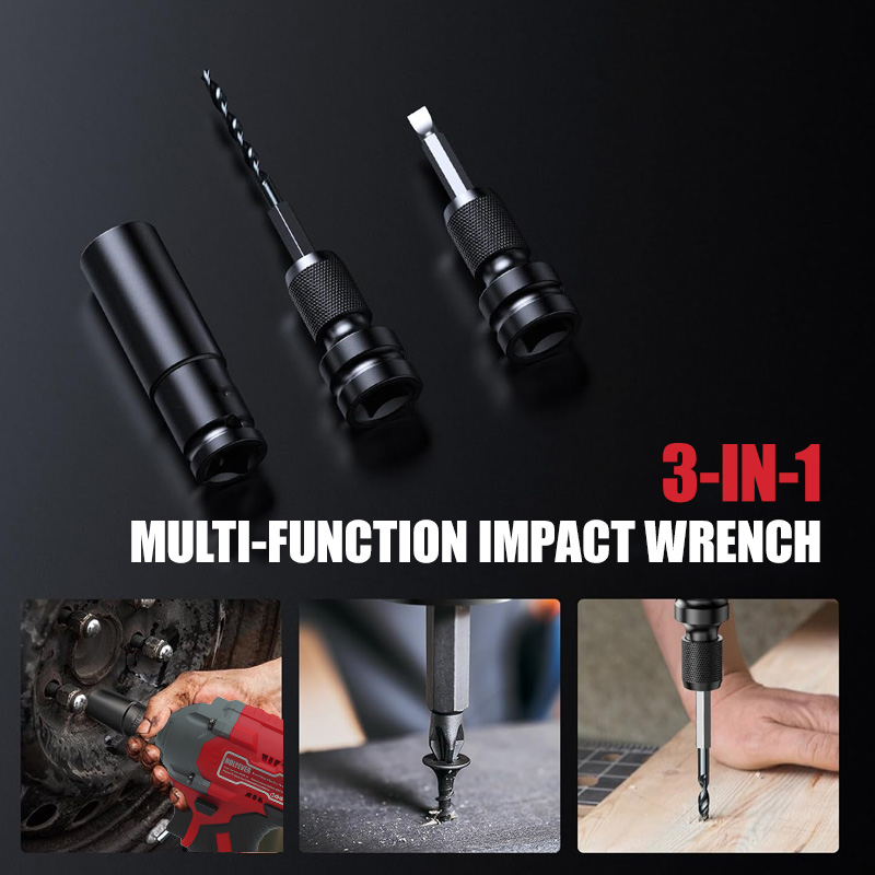 HOLYEVER 21V 550N·m Brushless Cordless Impact Wrench, 1/2" Chuck, Variable Speed Electric Wrench with 2x6.0Ah Makita 21V Li-Ion Batteries