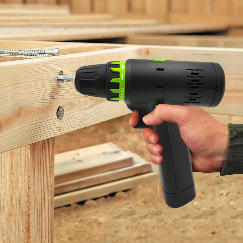 12V Cordless Drill Driver Set with 10 Screwdriver Bits, Type-C Charge, Twisted Drill Bits, Magnetic Bit, All-in-One Portable Repair Tool Kit for Household