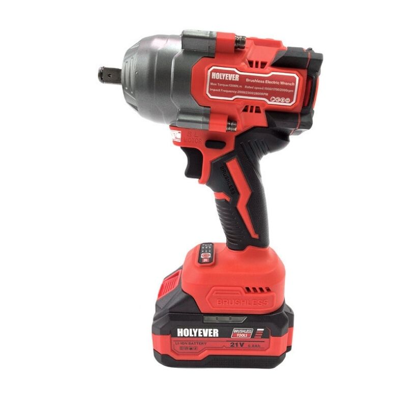 1300N·m Brushless Cordless Impact Wrench, 1/2" Chuck，with 2x6.0Ah Makita 21V Li-Ion Batteries