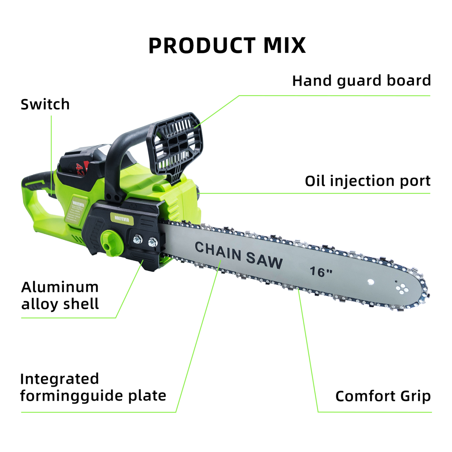 HOLYEVER 42V 16-Inch Brushless Cordless Chainsaw-Holyever