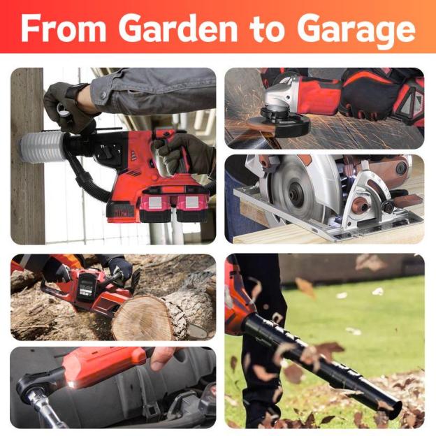 21V 6000mAh Lithium Battery 2-Pack for Cordless Tools, Compatible with Makita, Durable