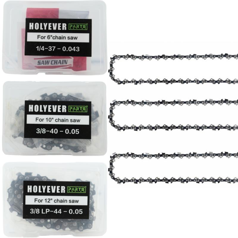 6"/10"/12" Chainsaw Replacement Chain, Universal High Carbon Steel