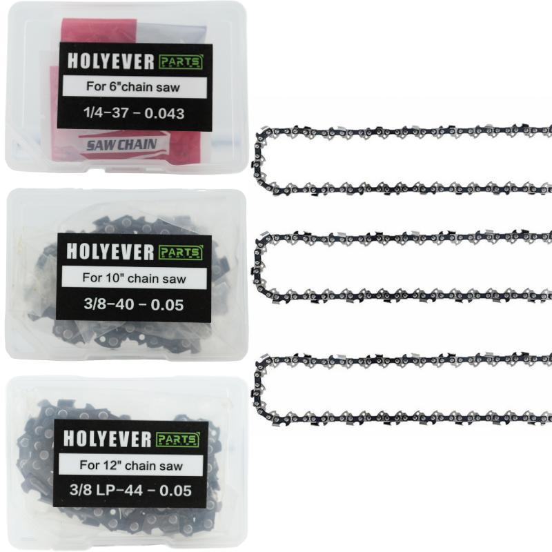 6"/10"/12" Chainsaw Replacement Chain, Universal High Carbon Steel