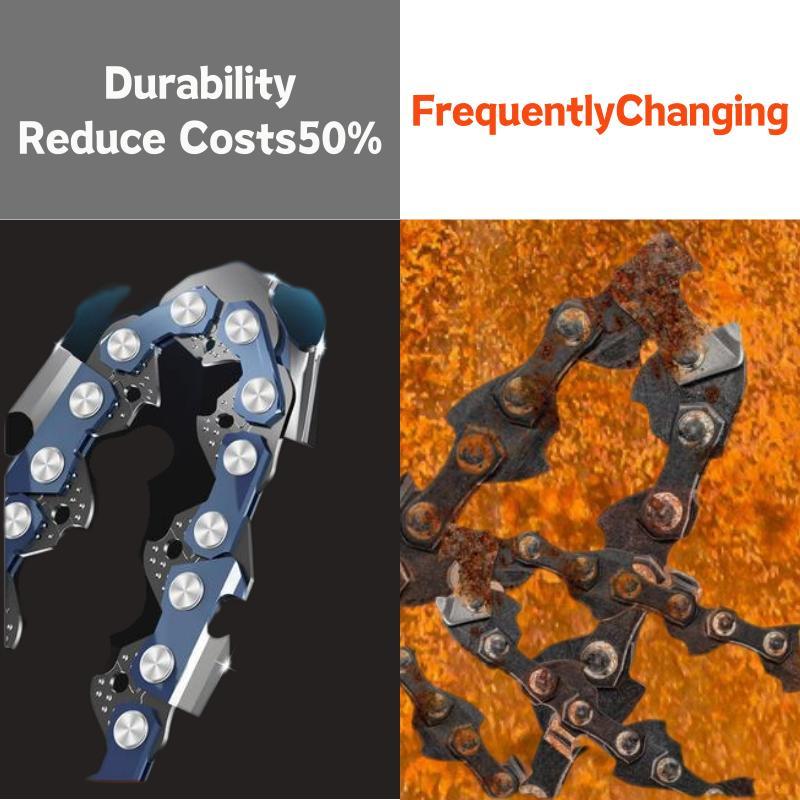 16" Chainsaw Replacement Chain, Universal High Carbon Steel