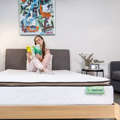 Colchon Queen Size Bio Cotton Memory Foam Bio Mattress Color Blanco