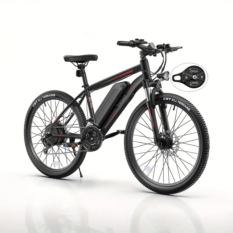   eléctrica de montaña de 26,   adultos con batería extraíble de 36 V y 374 Wh,   eléctrica con   de   de 500 W, 21  es, autonomía de   50  ,     de 20 MPH,   eléctrica    . detalles 1