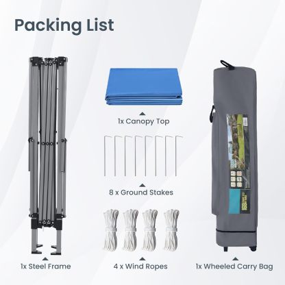 PHI VILLA - Toldo parasol con bloqueo UV de 4 x 4 m con kits de herramientas, pantalla de cenador para patio al aire libre, eventos de jardín, marrón