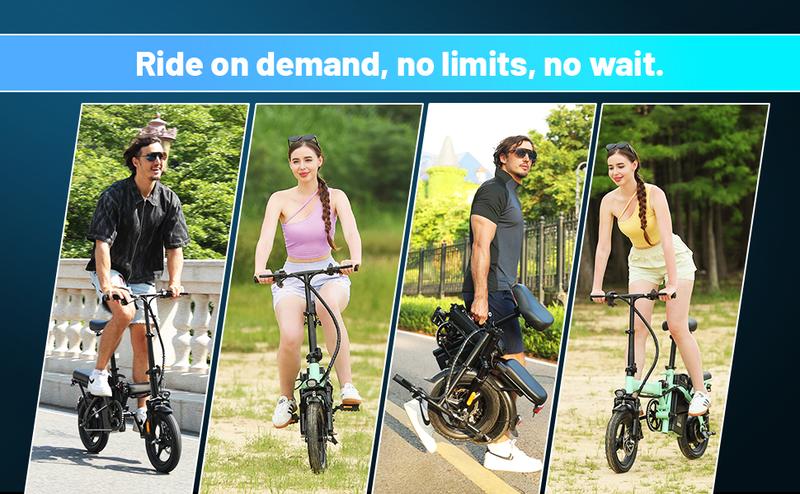 ASKMY E14 Folding Electric Bike for Adults | 48V 500W Motor | 14" Lightweight City Commuter | Up to 18MPH | 10Ah Battery Option | UL2849 Certified | bicicleta electrica urbana