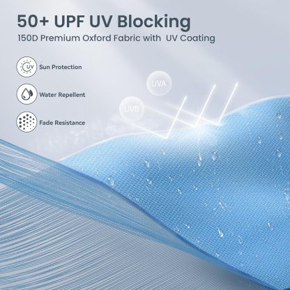 PHI VILLA - Toldo parasol con bloqueo UV de 4 x 4 m con kits de herramientas, pantalla de cenador para patio al aire libre, eventos de jardín, marrón