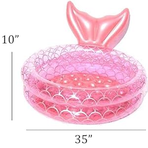 Albercas para niños，Piscinas inflables de sirena para niños en el patio trasero