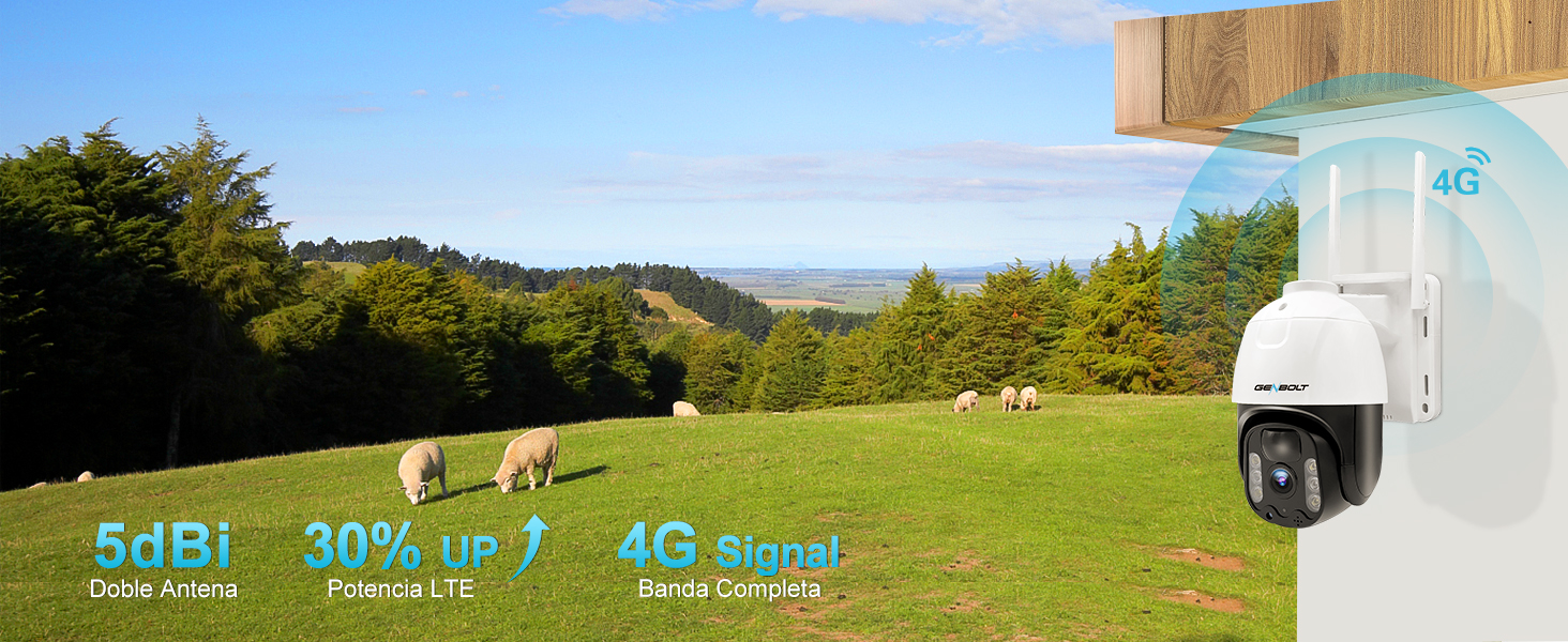 C&aacute;mara 4G LTE Solar C&aacute;mara Vigilancia Exterior
