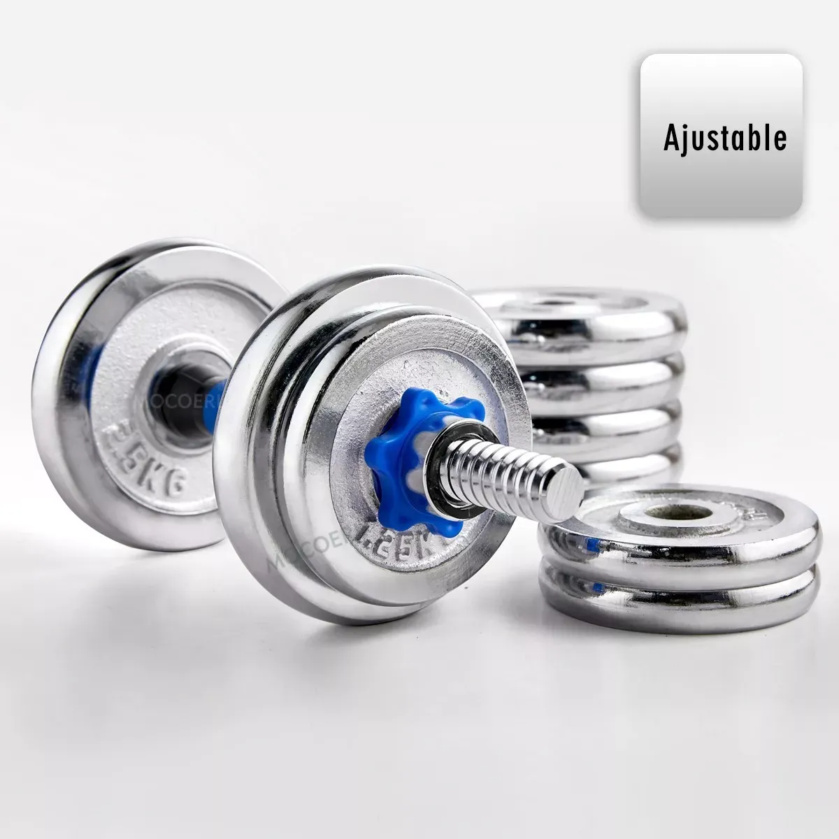 Kit Mancuernas Pesas - Barra Discos Ejercicio Gym 30kg/60lb