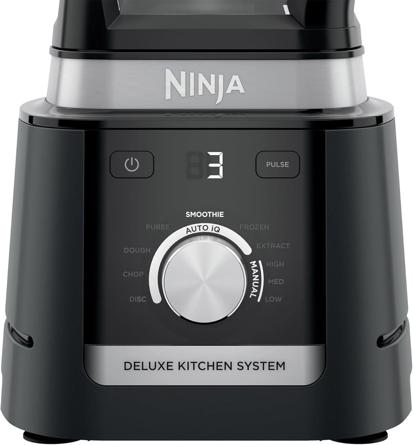 Ninja CO905KS Deluxe Kitchen System, Potencia 1600W, Procesador con Licuadora, Jarra 86oz, 2 Vasos 24oz, Tecnología Auto-IQ, Sistema de Cocina Profesional Multifuncional, Color Negro (Reacondicionado)