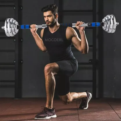 Kit Mancuernas Pesas - Barra Discos Ejercicio Gym 30kg/60lb