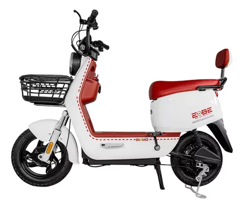 Bicicleta Electrica Luz Led Scooter 50 Km/h 3 Velocidades Color Rojo