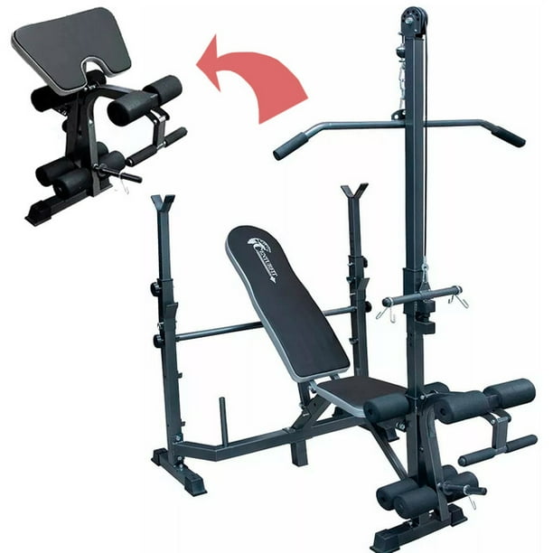 Banco Multiposiciones Pesas Ejercicio Predicador CENTURFIT Remo Gym Pesas Uso Rudo