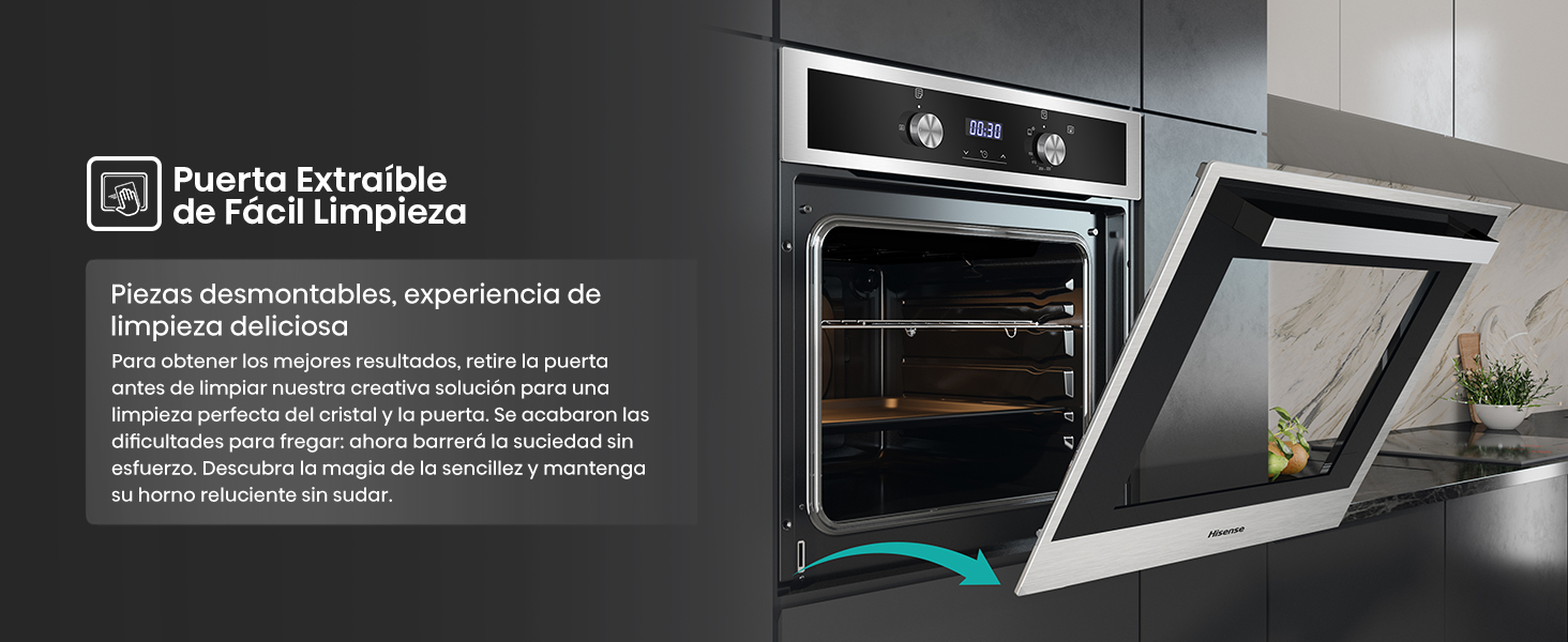 Puerta extraíble de fácil limpieza