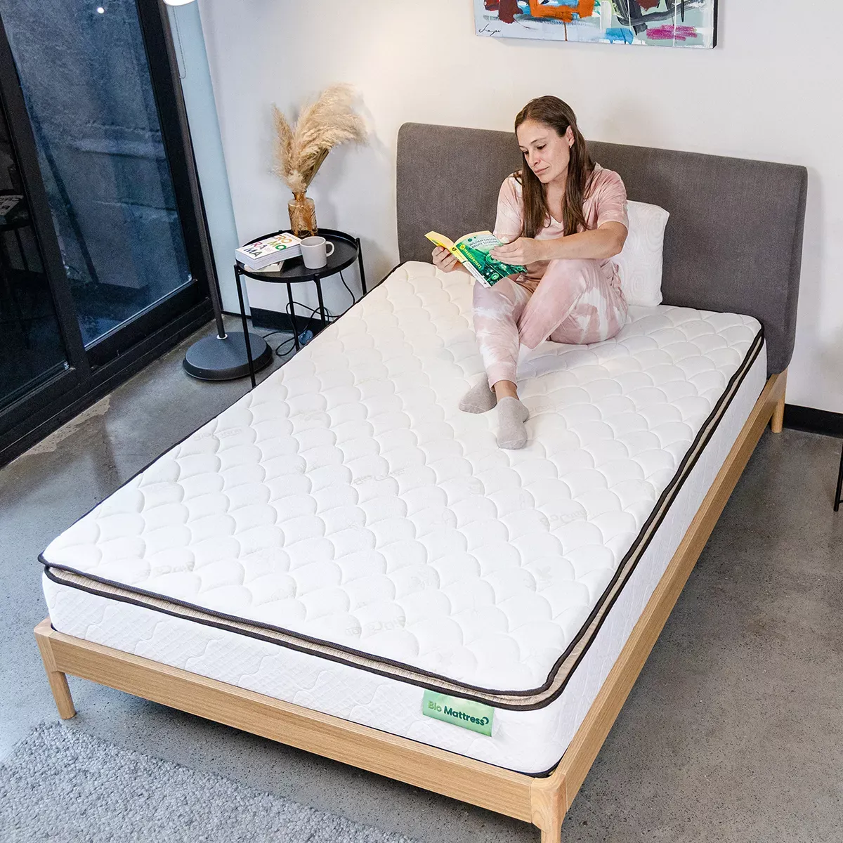 Colchon Queen Size Bio Cotton Memory Foam Bio Mattress Color Blanco