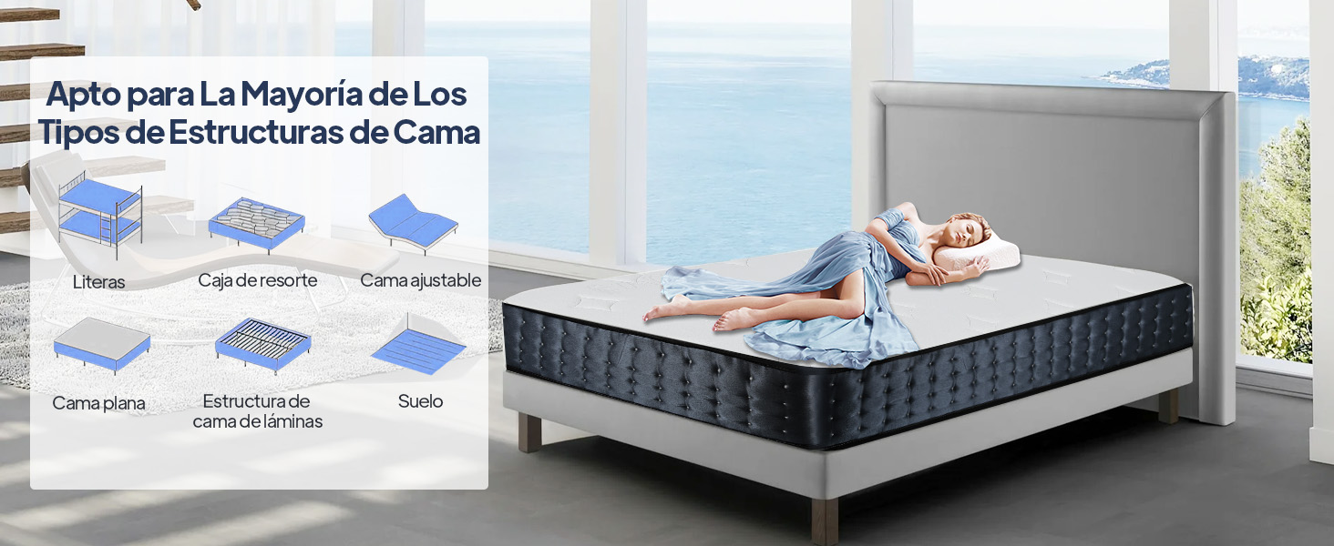 Apto para La Mayor&iacute;a de Los Tipos de Estructuras de Cama