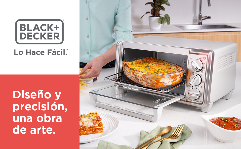 Black+Decker Horno de Convecci&oacute;n Compacto para Pizza de 23 cm TO4130-1SDLA