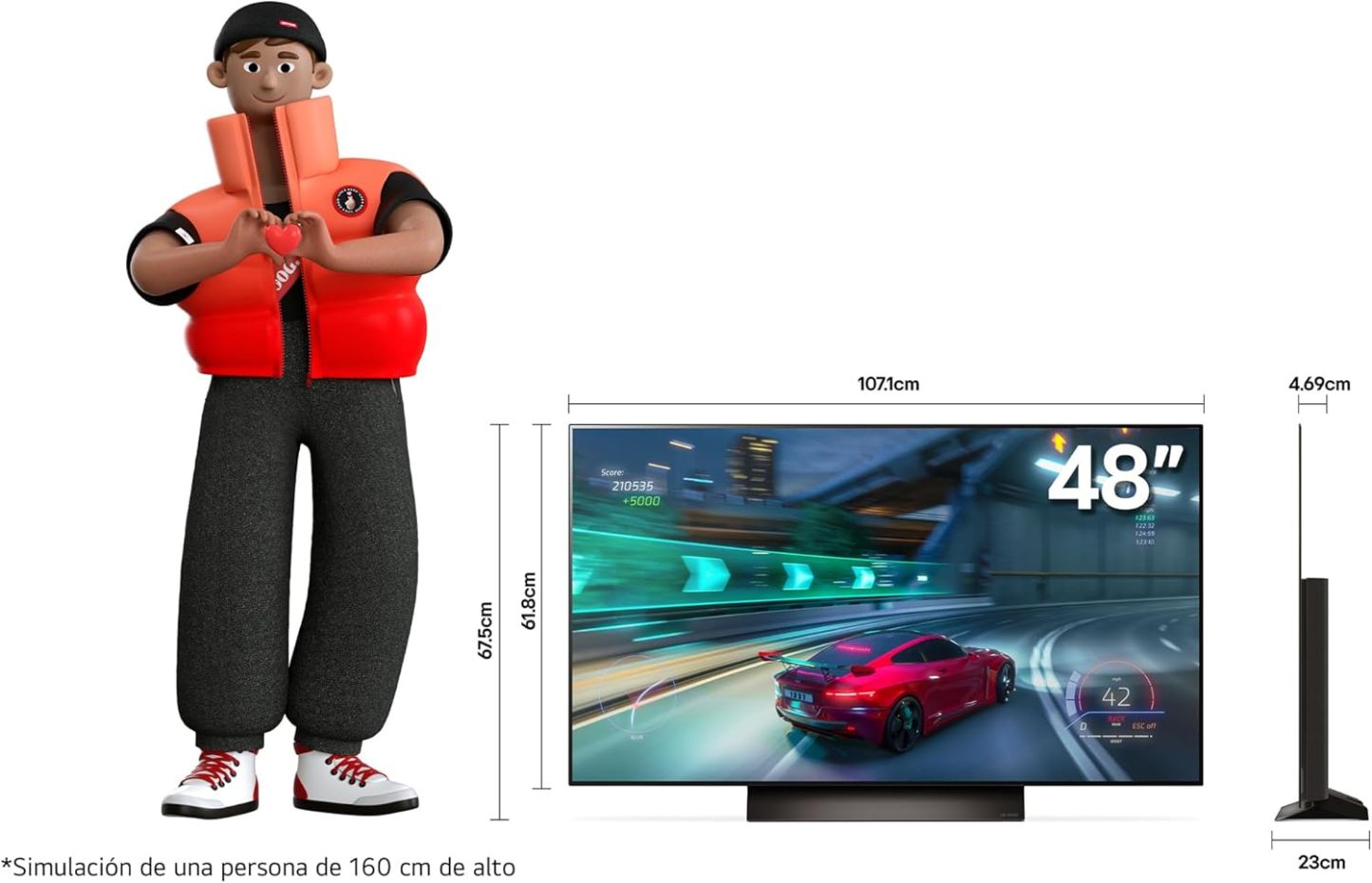 LG Pantalla OLED EVO 55 Pulgadas 4K Smart TV 2024 ThinQ AI OLED55C4PSA