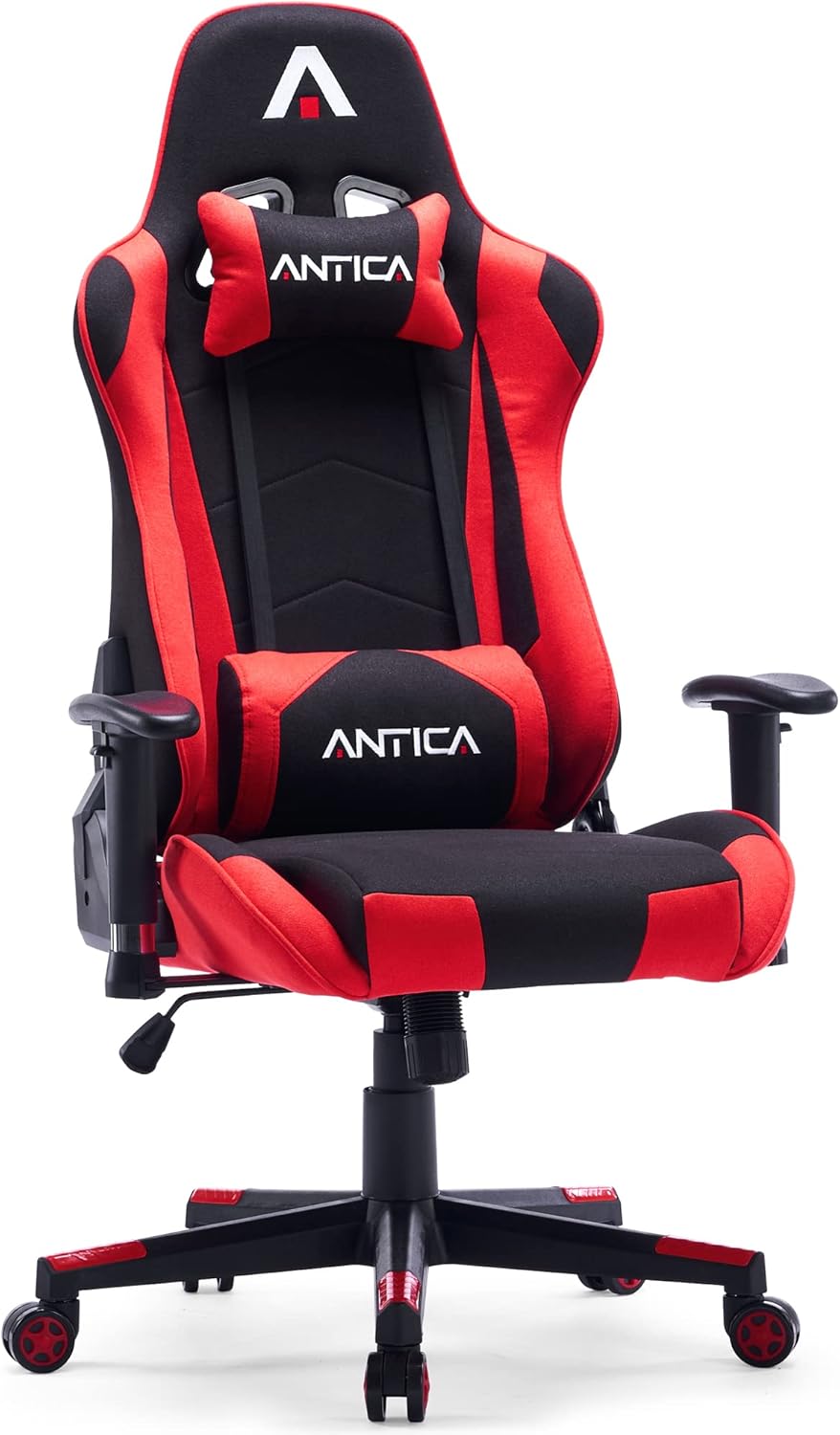 ANTICA Silla Gamer Tela - Ergonomica Reclinable - Silla de Oficina y Escritorio Ejecutiva | Giratorio con Soporte Lumbar y Respaldo, Ideal para Computadora y Videojuegos - Color Negro