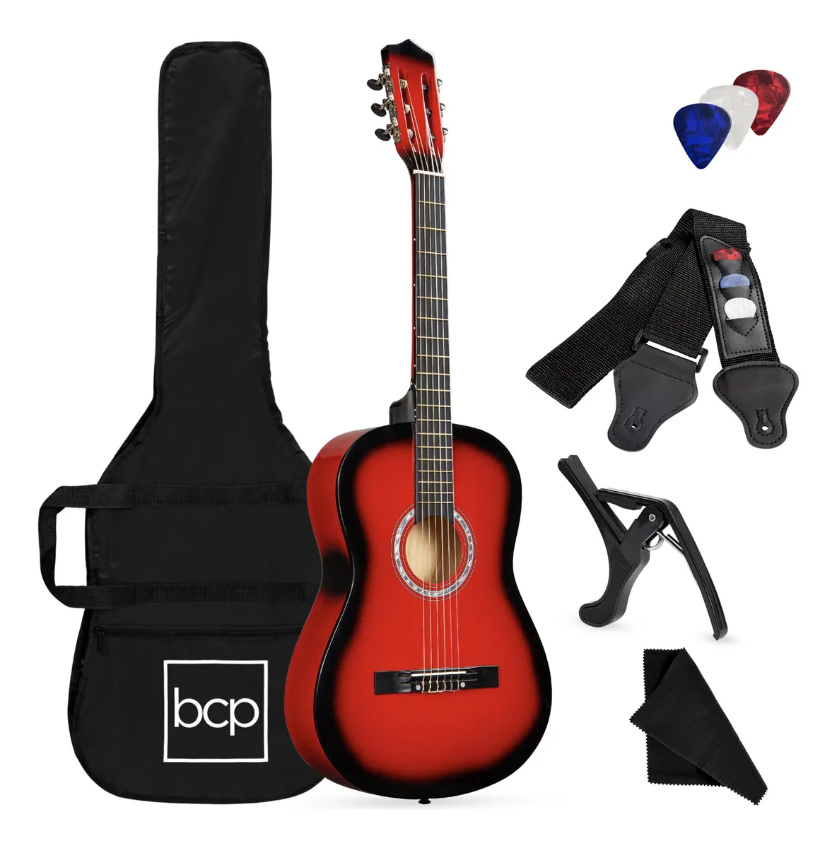 Kit De Inicio Para Guitarra Acústica Best Choice Products, 3