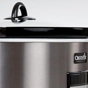 Crock-Pot Black Stainless Collection - Olla de cocci&oacute;n lenta programable