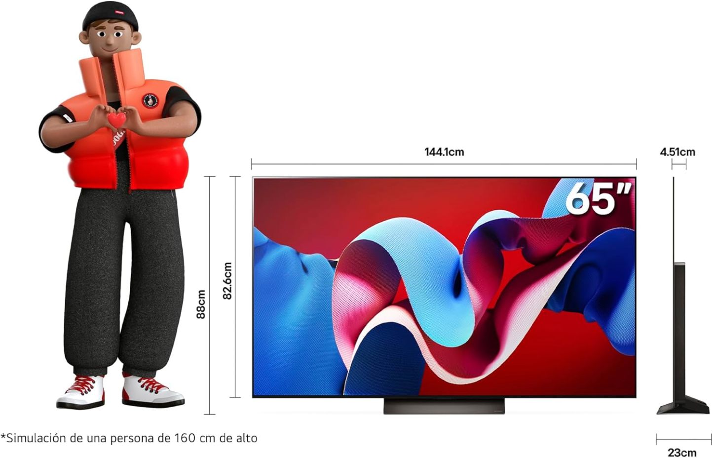 LG Pantalla OLED EVO 55 Pulgadas 4K Smart TV 2024 ThinQ AI OLED55C4PSA