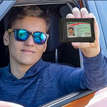 Carteras para Hombre con Dinero Clip, Billetera para Caballero RFID Bloquean