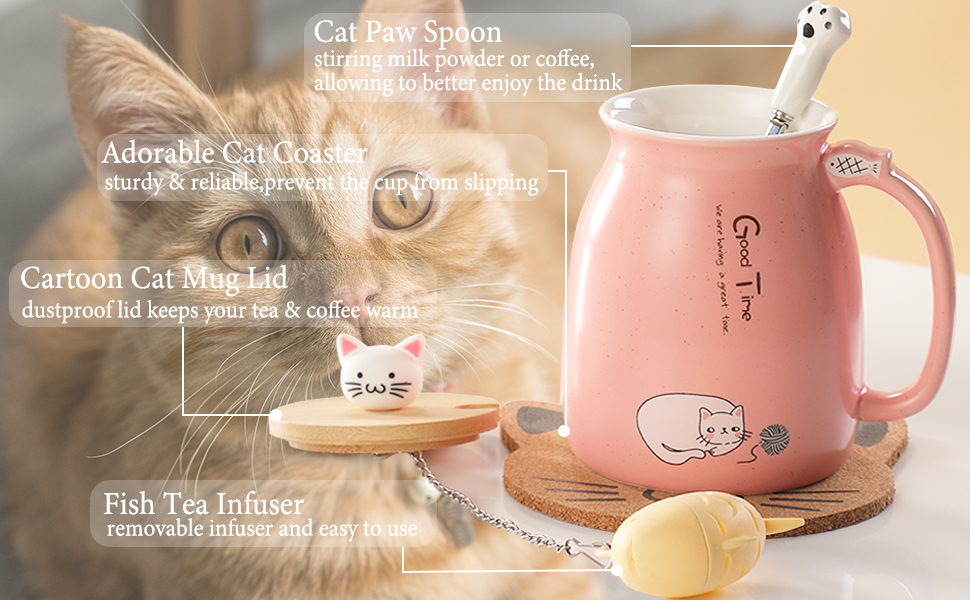  regalos para mujeres, novias, niñas, amantes de los gatos (13 onzas)